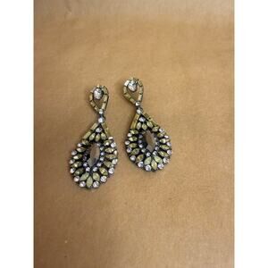 2-3/4" Bling Earrings New Year's Eve Drag Double Teardrop Rhinestones Elegant